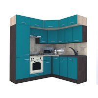 Bucatarie de Colt BIG GENA NEW ST. 180-210, Wenge / Decor 0245
